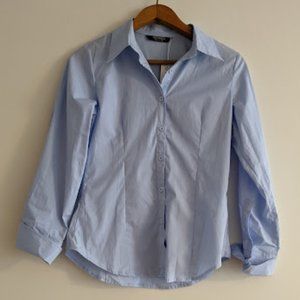 NWT Hotouch Blue Button Down Shirt Size S